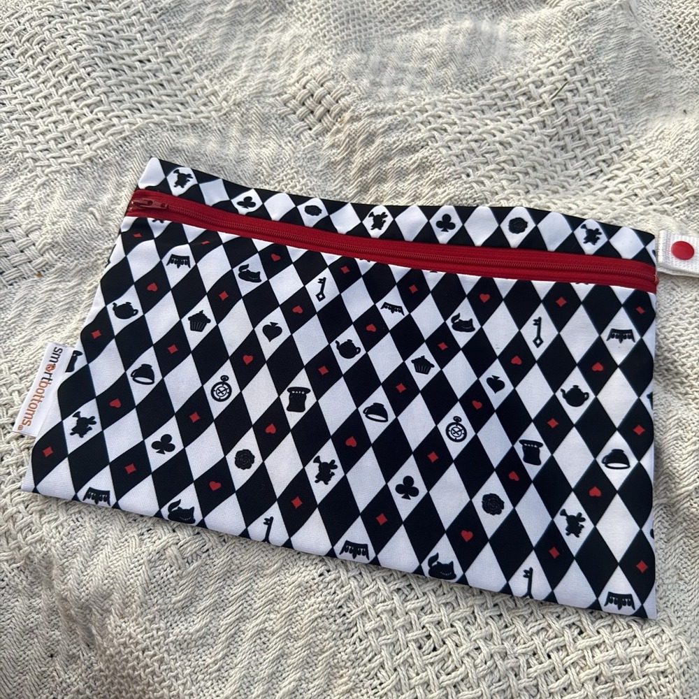 Smart Bottoms Small Wet Bag Cloth Diapers Alice In Wonderland Diapering Swim